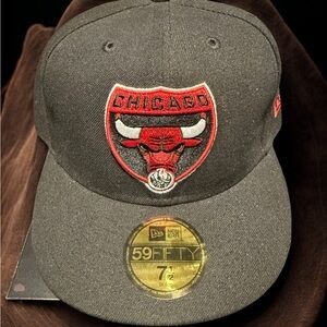 New Era Chicago Bulls Black Cap (59.6 CM)